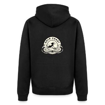 Gold Coast Australie Vagues de l’océan - Veste à capuche bio Premium Unisexe - noir - Dos - Nico (187cm)