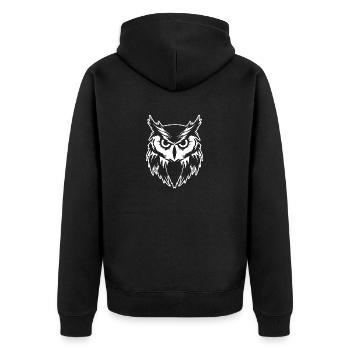 Hibou Hibou Oiseaux Oiseaux - Veste à capuche bio Premium Unisexe - noir - Dos - Nico (187cm)