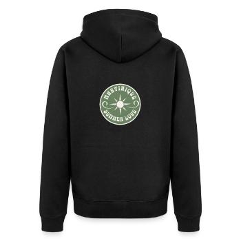 Martinique Caraïbes Amour Amour Coucher de Soleil - Veste à capuche bio Premium Unisexe - noir - Dos - Nico (187cm)