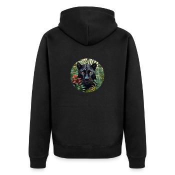 Panthère noire - Veste à capuche bio Premium Unisexe - noir - Dos - Nico (187cm)