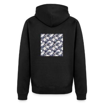 Roses Motif sans couture Belle esthétique élégante - Veste à capuche bio Premium Unisexe - noir - Dos - Nico (187cm)