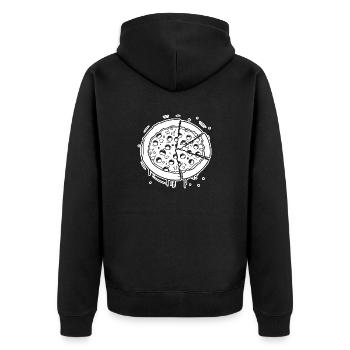 Pizza Restauration rapide Pizzeria - Veste à capuche bio Premium Unisexe - noir - Dos - Nico (187cm)