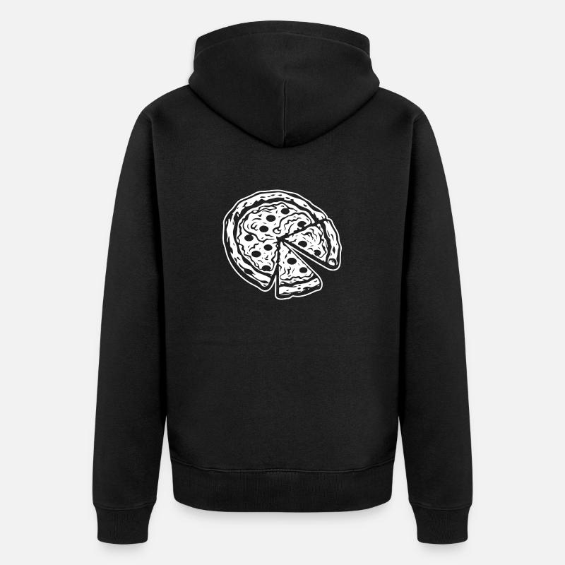 Pizza Restauration rapide Pizzeria - Veste à capuche bio Premium Unisexe - noir