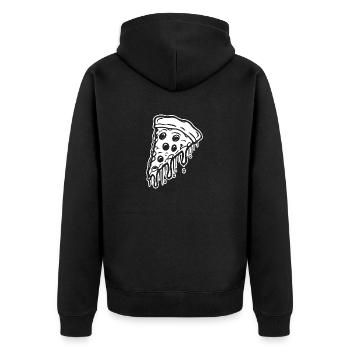 Pizza Restauration rapide Pizzeria - Veste à capuche bio Premium Unisexe - noir - Dos - Nico (187cm)