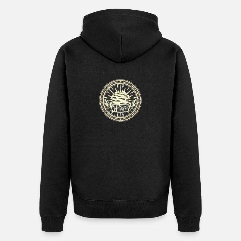 St Martin Rétro Caraïbes Soleil - Veste à capuche bio Premium Unisexe - noir
