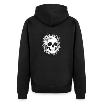 Skeleton Costume Bones Halloween Horreur - Veste à capuche bio Premium Unisexe - noir - Dos - Nico (187cm)