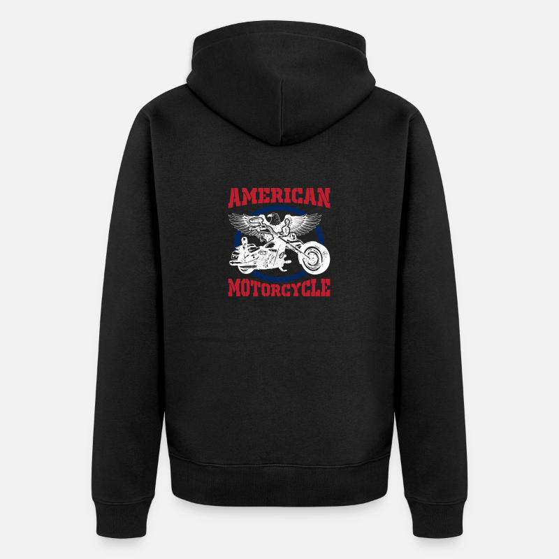 Moto américaine - Veste à capuche bio Premium Unisexe - noir