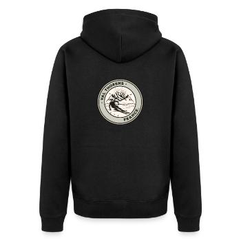 Val Thorens France Ski Vintage - Veste à capuche bio Premium Unisexe - noir - Dos - Nico (187cm)