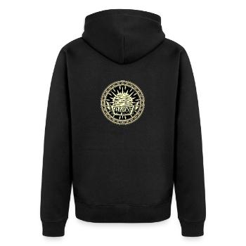 Gold Coast Australia Vintage Sunset - Unisex Premium Organic Zip Hoodie - black - Back - Nico (187cm)