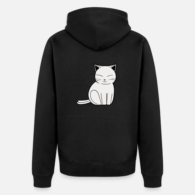Chat mignon - Veste à capuche bio Premium Unisexe - noir