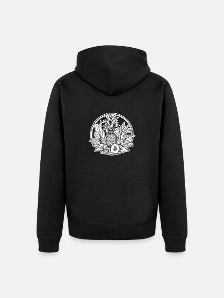 Ananas - Unisex Premium Bio Zip Hoodie - Schwarz