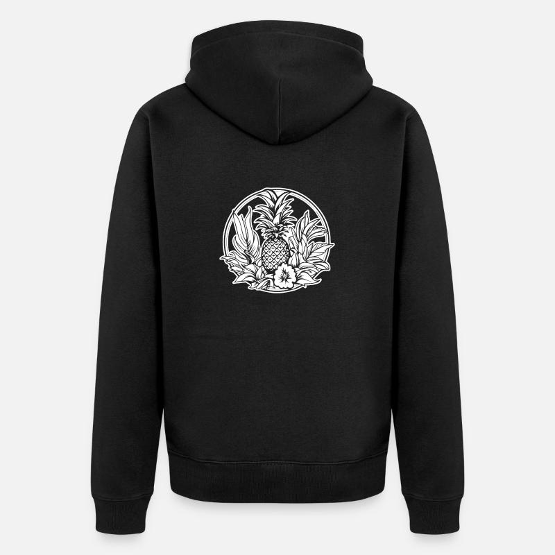 Ananas - Veste à capuche bio Premium Unisexe - noir