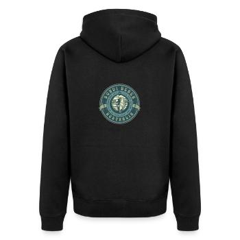 Bondi Beach Surfer Mädchen - Unisex Premium Bio Zip Hoodie - Schwarz - Hinten - Nico (187cm)