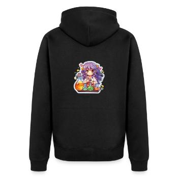 Colorful Alchemist Cute and Cartoonish - Unisex Premium Bio Zip Hoodie - Schwarz - Hinten - Nico (187cm)