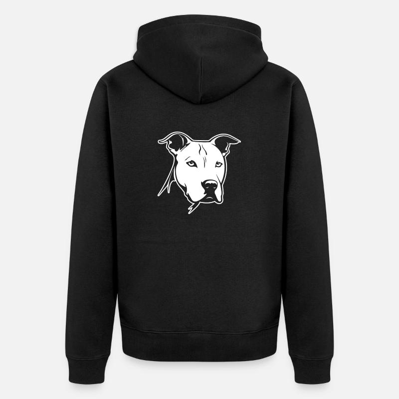 Pitbull - Unisex Premium Bio Zip Hoodie - Schwarz