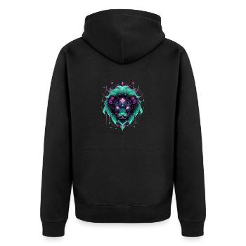 Zodiaque Lion - Veste à capuche bio Premium Unisexe - noir - Dos - Nico (187cm)