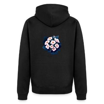 Blume Hobbygärtner Gärtner Geschenk Blumen Garten - Unisex Premium Bio Zip Hoodie - Schwarz - Hinten - Nico (187cm)