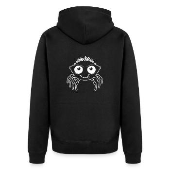 Spider spiders animals - Unisex Premium Organic Zip Hoodie - black - Back - Nico (187cm)