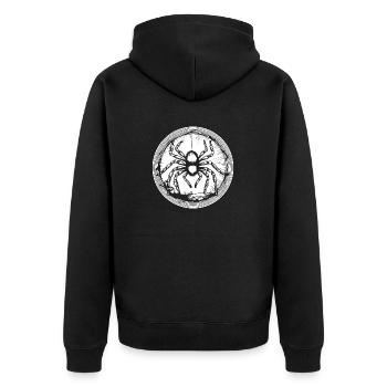 Spider spiders animals - Unisex Premium Organic Zip Hoodie - black - Back - Nico (187cm)