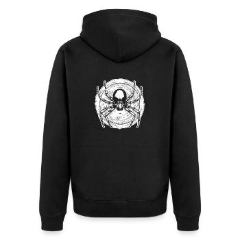 Spider spiders animals - Unisex Premium Organic Zip Hoodie - black - Back - Nico (187cm)