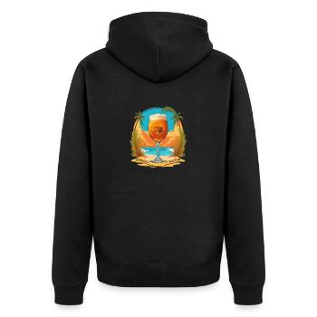 Bière sur la plage - Veste à capuche bio Premium Unisexe - noir - Dos - Nico (187cm)
