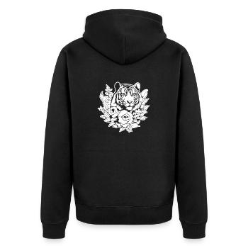 Tigre Big Cat - Veste à capuche bio Premium Unisexe - noir - Dos - Nico (187cm)
