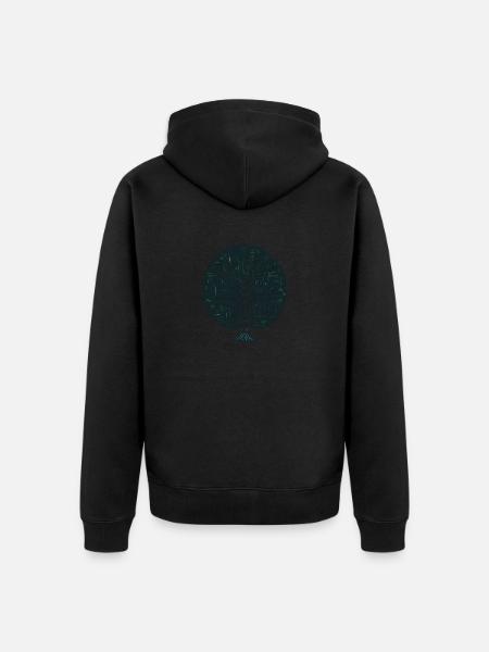 Wikingerbaum des Lebens - Unisex Premium Bio Zip Hoodie - Schwarz