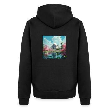 Le Taj Mahal - Veste à capuche bio Premium Unisexe - noir - Dos - Nico (187cm)
