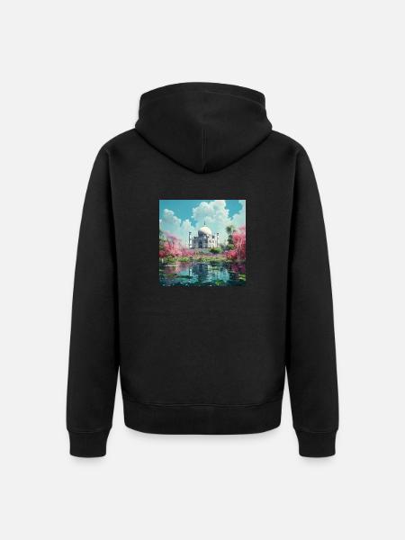 Le Taj Mahal - Veste à capuche bio Premium Unisexe - noir