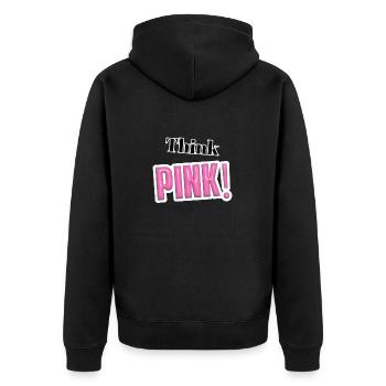 Sayings - Unisex Premium Organic Zip Hoodie - black - Back - Nico (187cm)