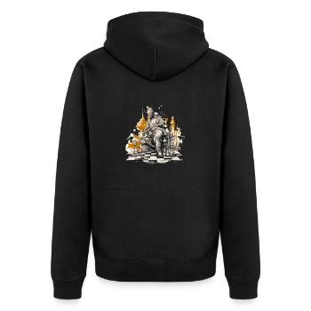 King chess street - Veste à capuche bio Premium Unisexe - noir - Dos - Nico (187cm)