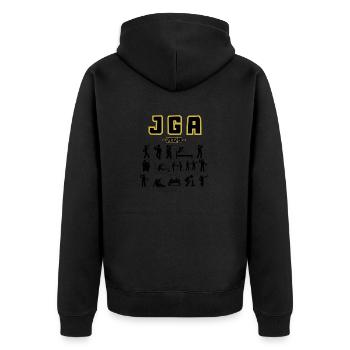 JGA 24 - Boutique Premium JGA - Veste à capuche bio Premium Unisexe - noir - Dos - Nico (187cm)