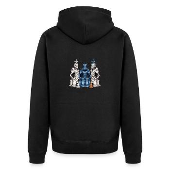 Futuristic chess pieces - Unisex Premium Organic Zip Hoodie - black - Back - Nico (187cm)