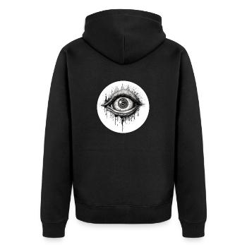 Oeil - Veste à capuche bio Premium Unisexe - noir - Dos - Nico (187cm)