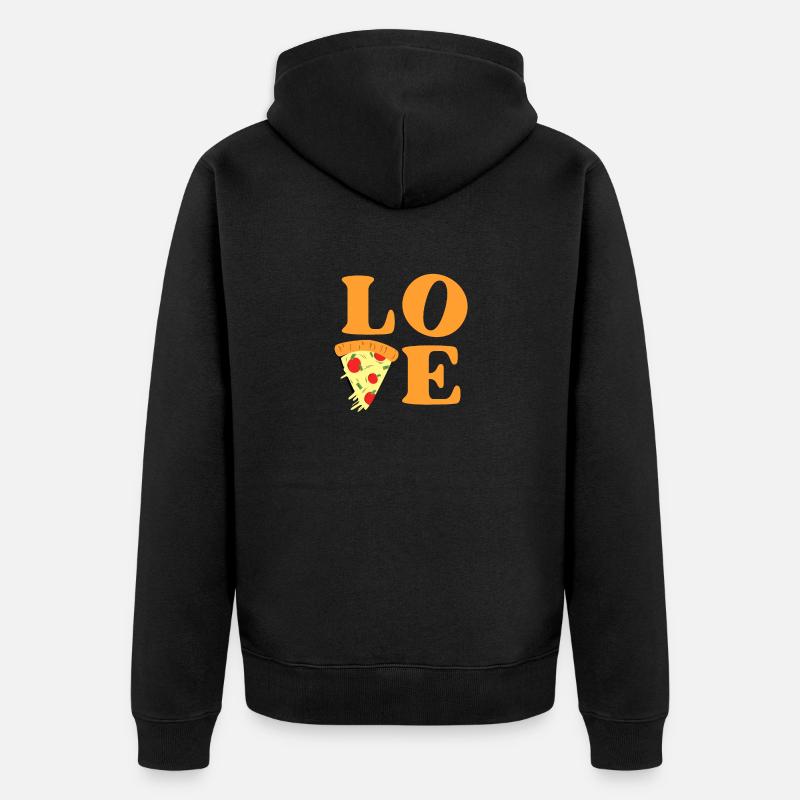Love pizza - Veste à capuche bio Premium Unisexe - noir
