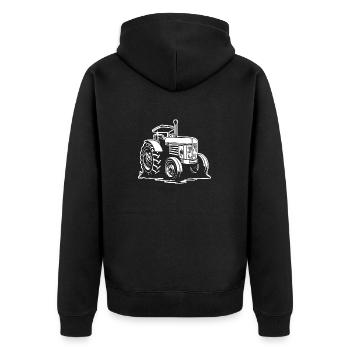 Tracteur - Veste à capuche bio Premium Unisexe - noir - Dos - Nico (187cm)