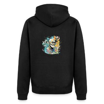 Jack le maitre des animaux - Veste à capuche bio Premium Unisexe - noir - Dos - Nico (187cm)