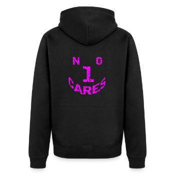 No 1 s’en soucie - Veste à capuche bio Premium Unisexe - noir - Dos - Nico (187cm)