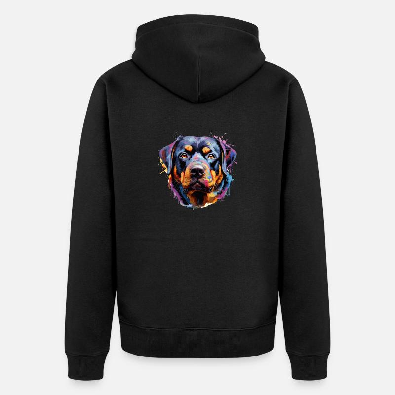 mignon Rottweiler - Veste à capuche bio Premium Unisexe - noir