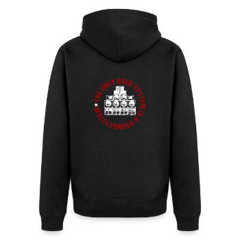 Le seul bon système est un système de sonorisation - Veste à capuche bio Premium Unisexe - noir - Dos - Nico (187cm)