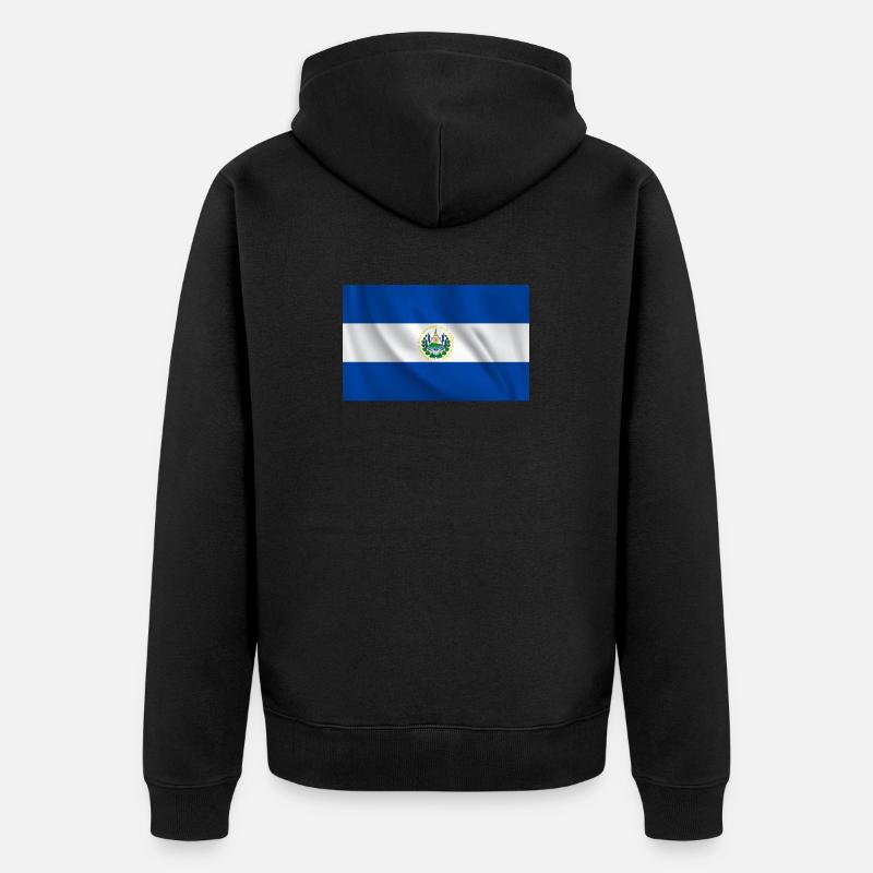 Drapeau du Salvador - Veste à capuche bio Premium Unisexe - noir