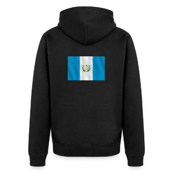 Guatemala flag - Unisex Premium Organic Zip Hoodie - black - Back - Nico (187cm)