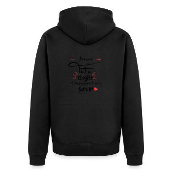 J’ai une tata cinglée - Veste à capuche bio Premium Unisexe - noir - Dos - Nico (187cm)