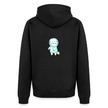 L’alpaga porte un pull Éleveur d’alpaga fan d’alpaga - Veste à capuche bio Premium Unisexe - noir - Dos - Nico (187cm)