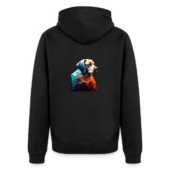 Labrador propriétaire chiot Labrador Retriever - Veste à capuche bio Premium Unisexe - noir - Dos - Nico (187cm)