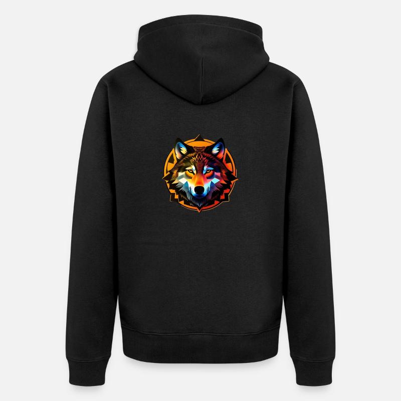 Loup - Veste à capuche bio Premium Unisexe - noir