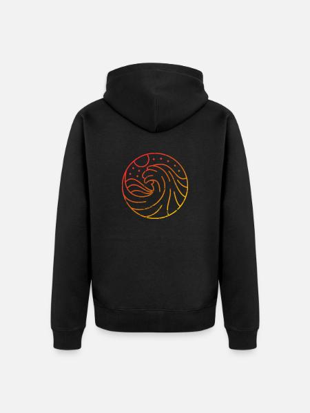 High Seas red - Unisex Premium Organic Zip Hoodie - black