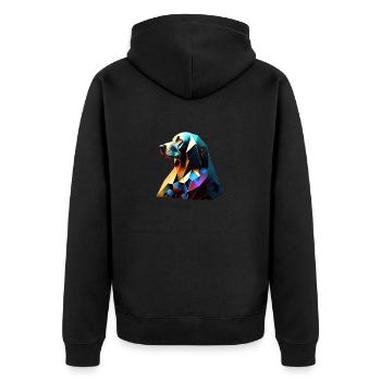 Labrador propriétaire chiot Labrador Retriever - Veste à capuche bio Premium Unisexe - noir - Dos - Nico (187cm)