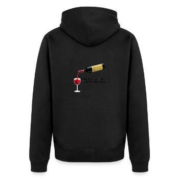 Abitur - Unisex Premium Bio Zip Hoodie - Schwarz - Hinten - Nico (187cm)