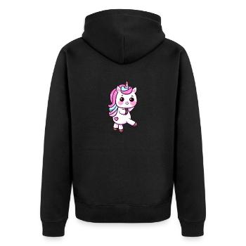 Licorne Mythique Animal Licorne Fille Licornes - Veste à capuche bio Premium Unisexe - noir - Dos - Nico (187cm)